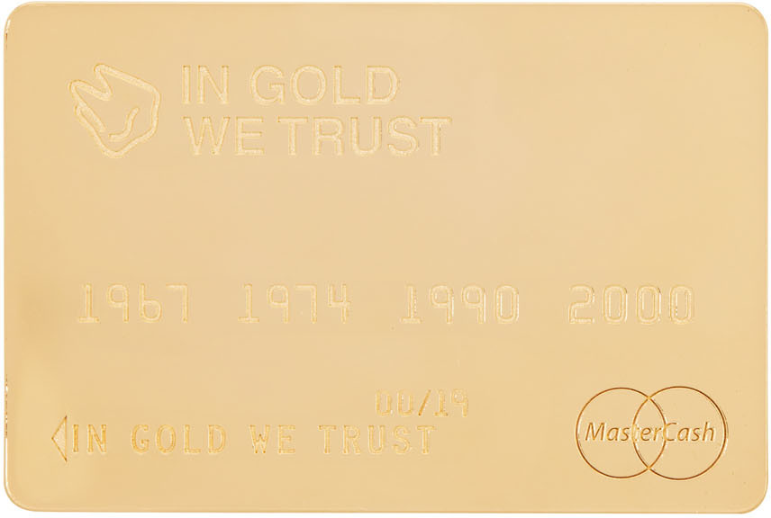 IN GOLD WE TRUST PARIS Gold Credit Card Pin