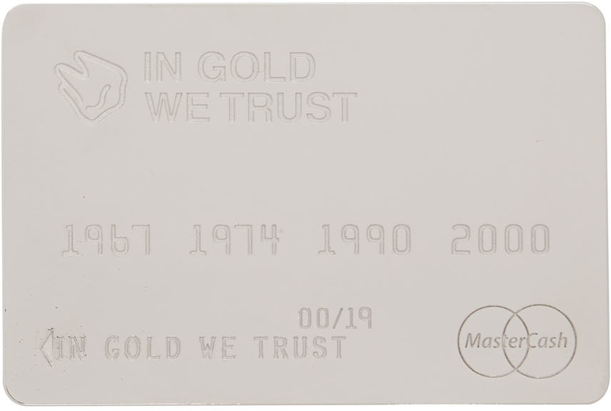IN GOLD WE TRUST PARIS Silver Credit Card Pin
