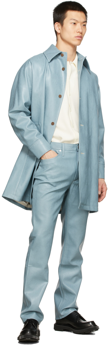 sefr TRICOLA COAT (light blue) - ステンカラーコート