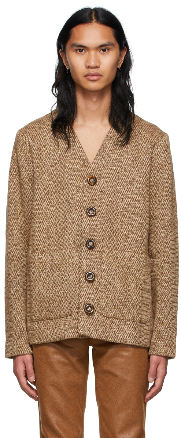 Séfr: Brown Gote Cardigan | SSENSE UK