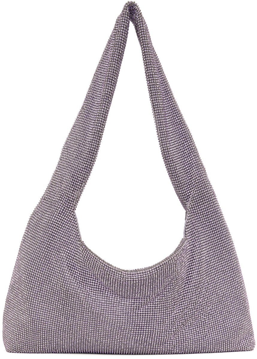 SSENSE Exclusive Purple Crystal Mesh Bag