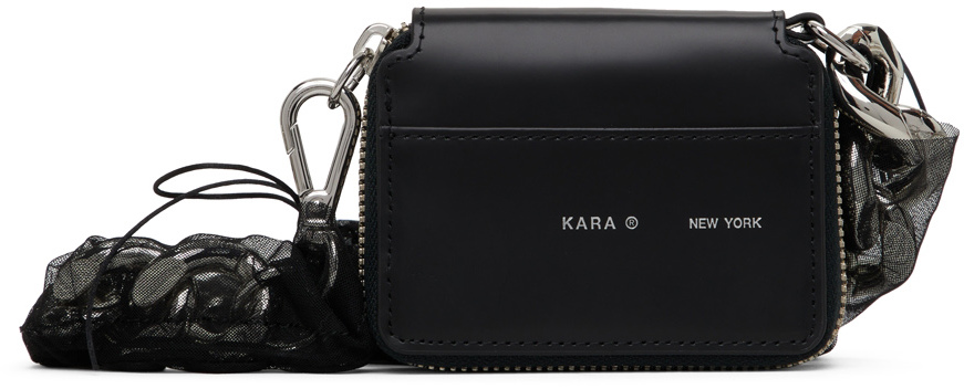 KARA: Black Tulle Bike Wallet | SSENSE Canada