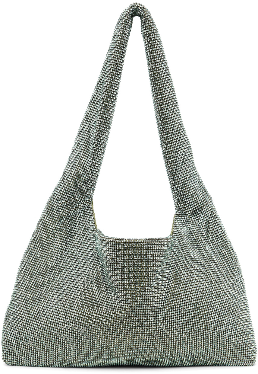 KARA SSENSE Exclusive Green Crystal Mesh Bag