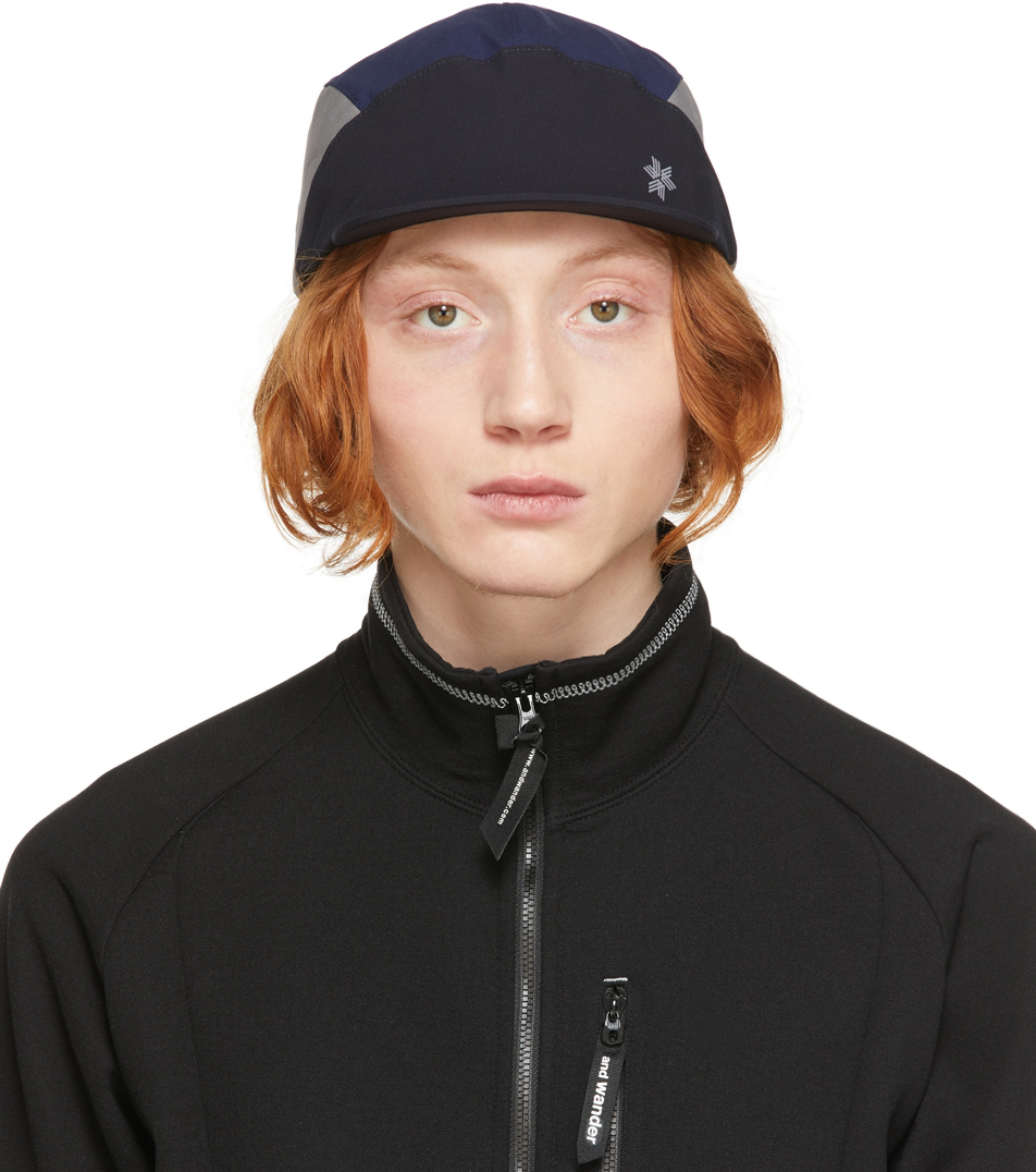 Black \u0026 Navy Stretch Run Cap by Goldwin 