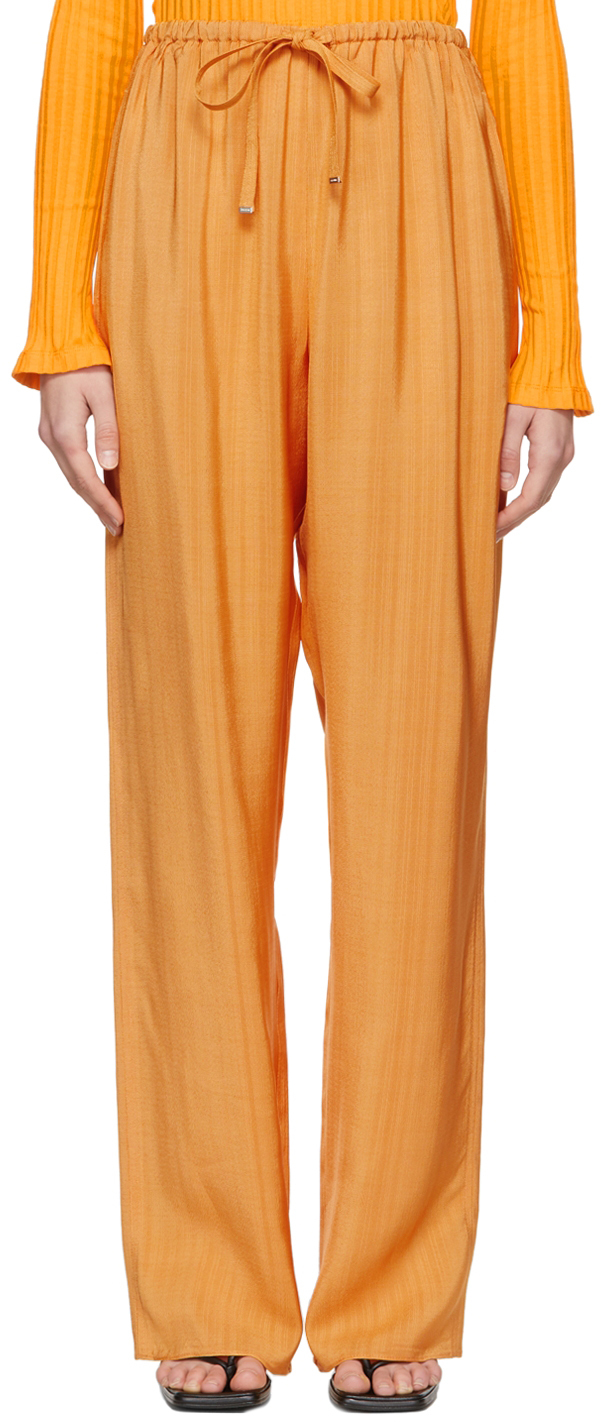 Orange Rayon Trousers