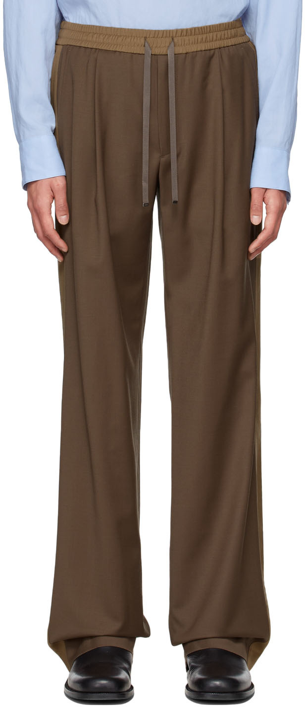 System: Brown Wool Trousers | SSENSE UK