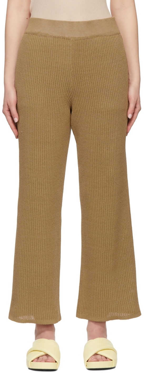 Brown Knit Lounge Pants