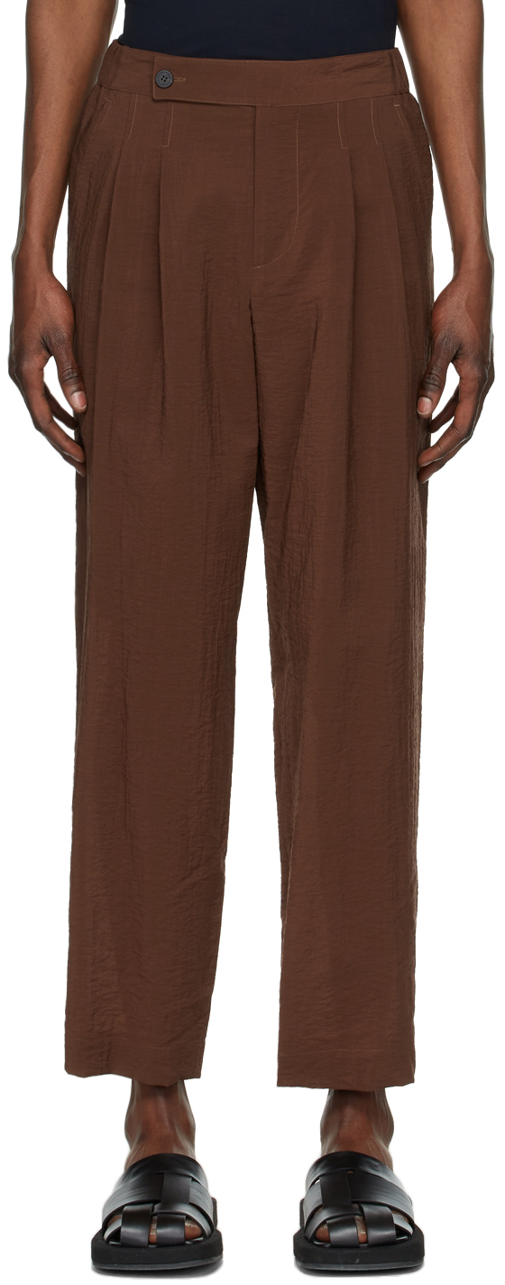 LE17SEPTEMBRE SSENSE Exclusive Brown Easy Trousers