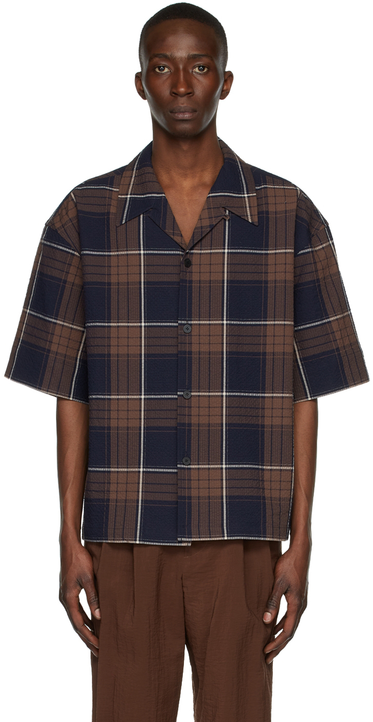 Navy Merida Shirt by LE17SEPTEMBRE on Sale