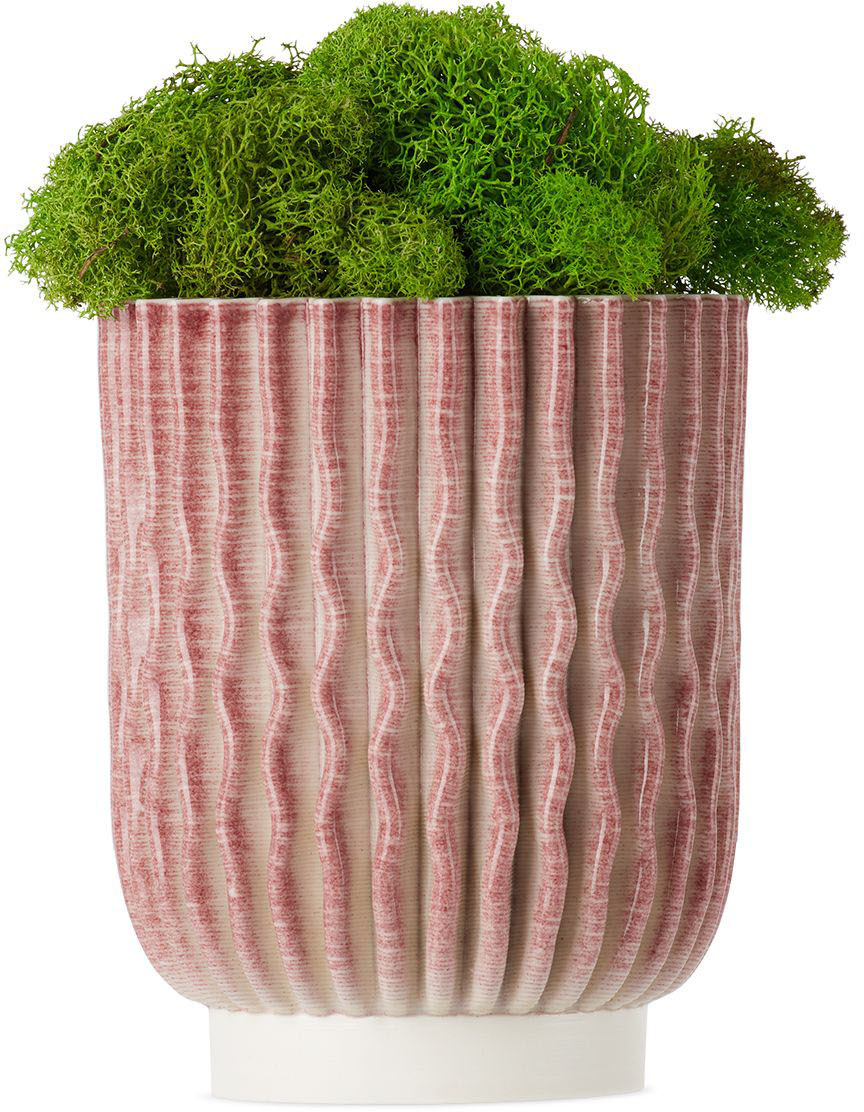 Polymorf Pink Small Gudrun Planter In Coral