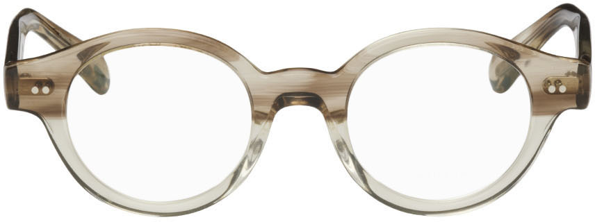 Oliver Peoples: Beige Londell Glasses | SSENSE