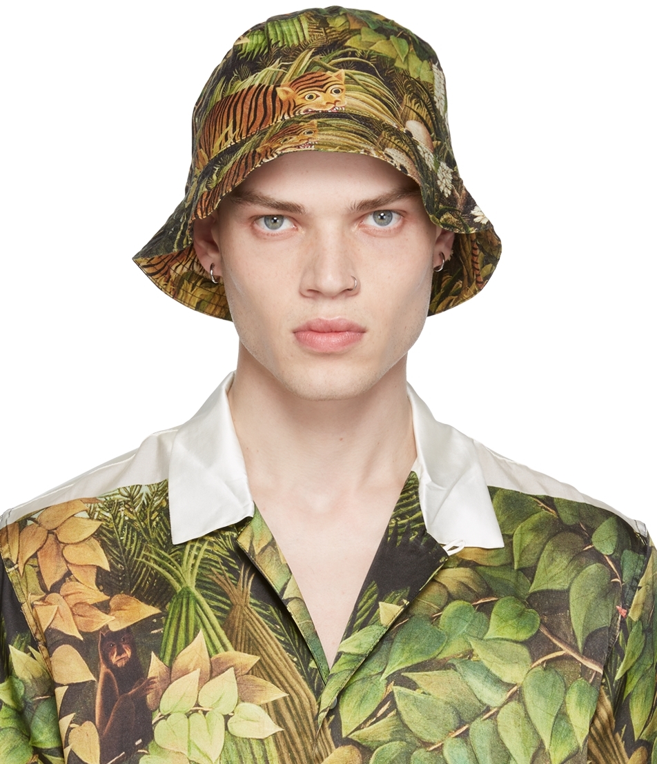 Multicolor 'In The Forest' Bucket Hat