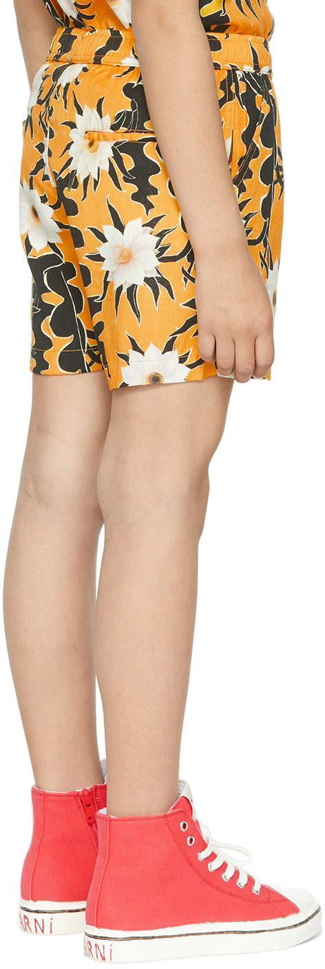 Endless Joy Ssense Exclusive Kids Orange Epyphylum Shorts In Saffron