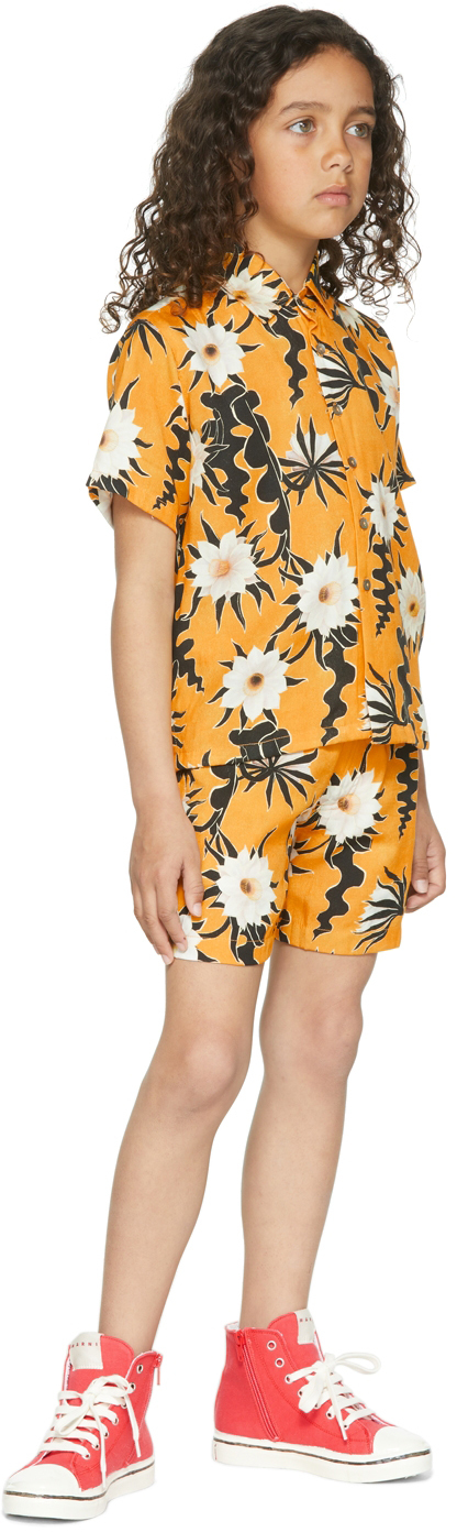 Endless Joy Ssense Exclusive Kids Orange Epyphylum Shorts In Saffron
