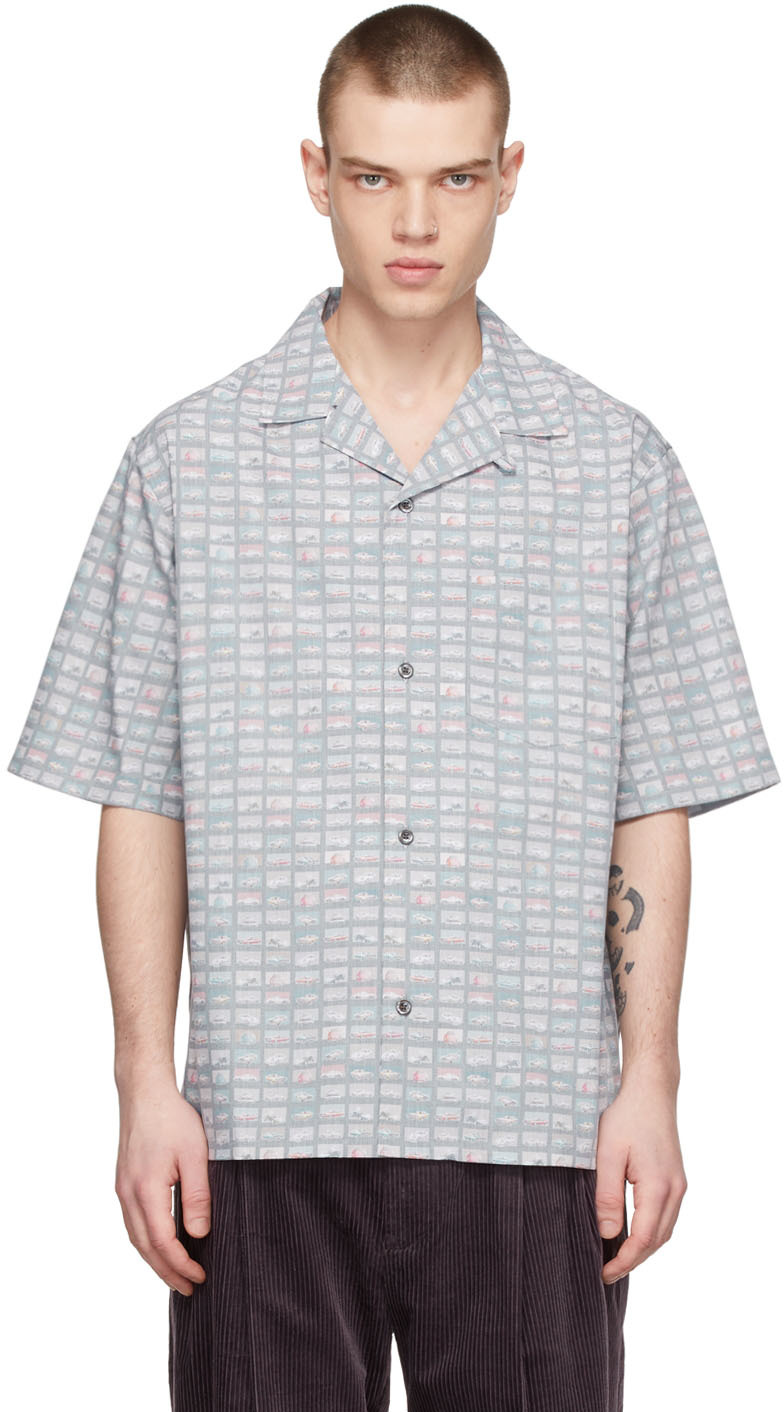 4SDESIGNS Navy Cotton Lyocell Shirt