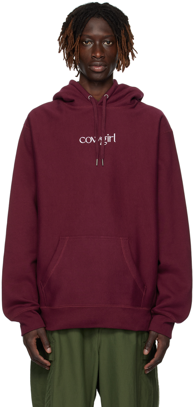 Cowgirl Blue Co Burgundy Embroidered Hoodie In Maroon
