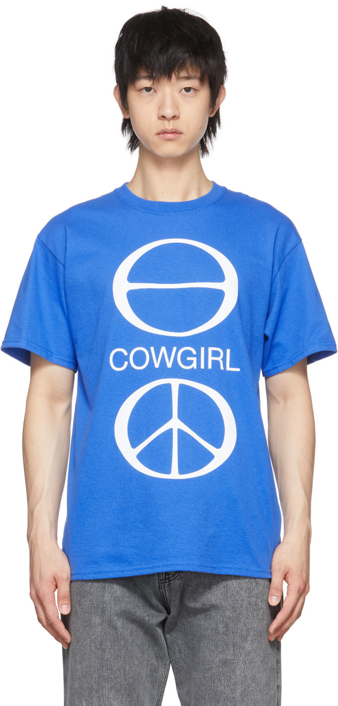 Cowgirl Blue Co SSENSE Exclusive Blue Peace Treaty T-Shirt