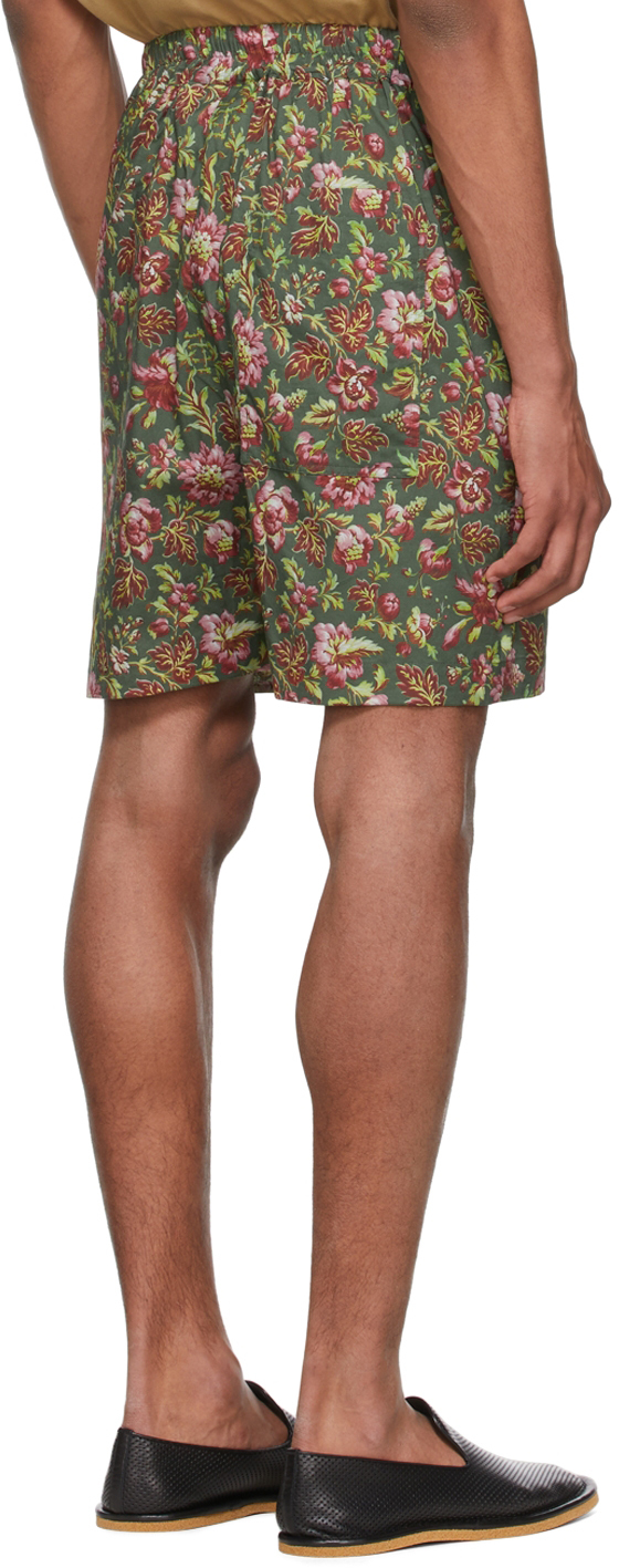 BY WALID GREEN BLAZE SHORTS 