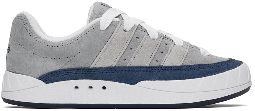 Gray & Navy Adimatic Sneakers by adidas x Human Made on Sale