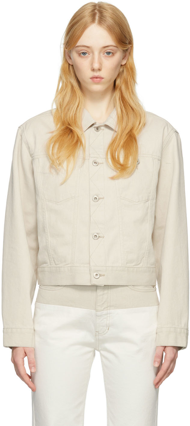 Drae Beige Denim Jacket ModeSens — free download