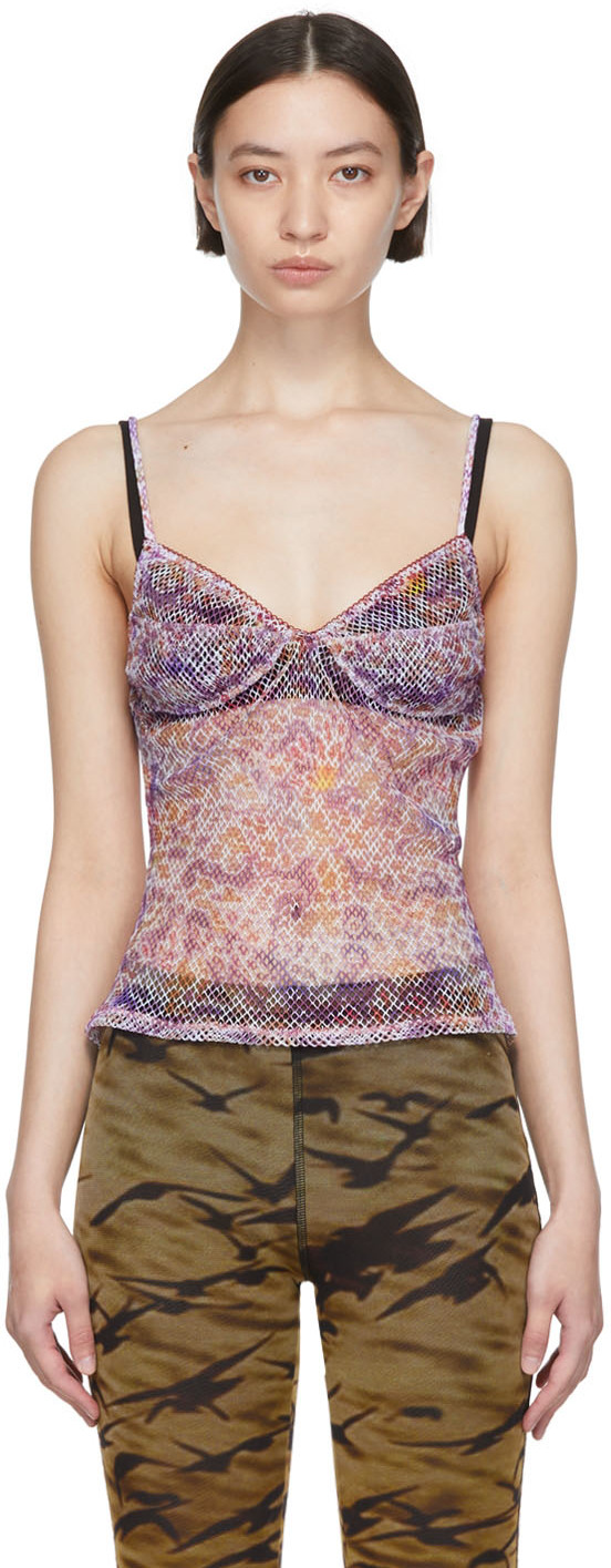 Purple Polyester Tank Top