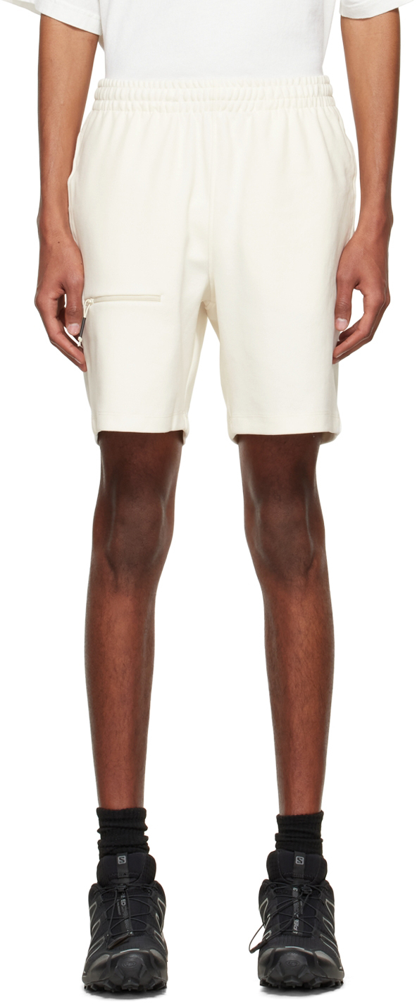 RAINS Off-White Cotton Shorts