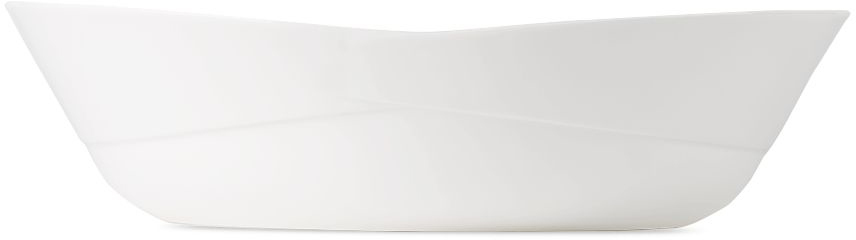 1882 Ltd White Flare Large Shallow Bowl