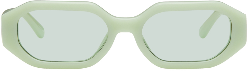 The Attico Green Linda Farrow Edition Irene Sunglasses