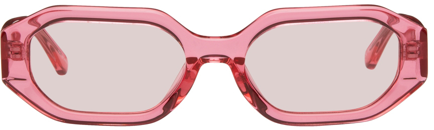 The Attico Pink Linda Farrow Edition Irene Sunglasses