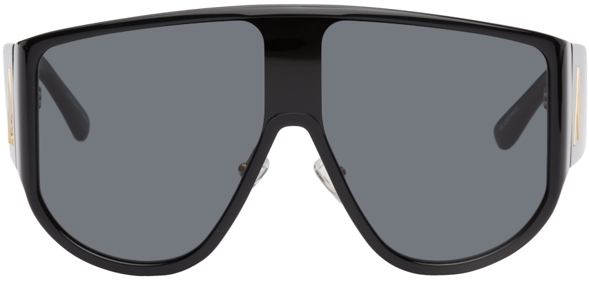 The Attico Black Linda Farrow Edition Iman Sunglasses