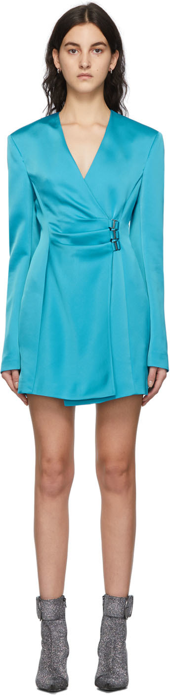 The Attico Blue Jacqueline Mini Dress