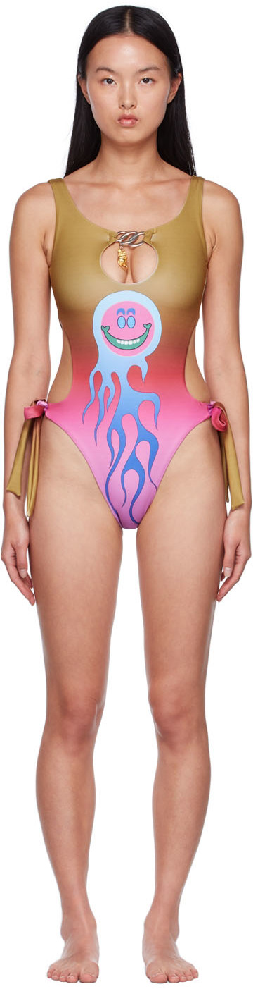 Chopova Lowena Multicolor Nylon One-Piece Swimsuit