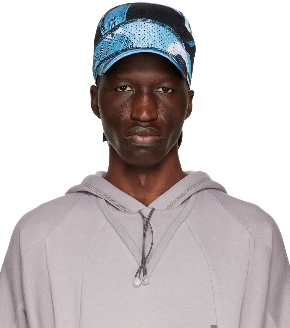 Saul Nash Black & Blue Mesh Durag Cap In Black / Blu