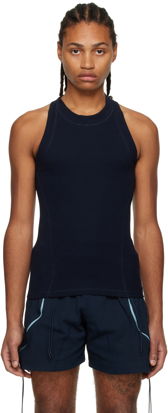 Navy Crewneck Tank Top