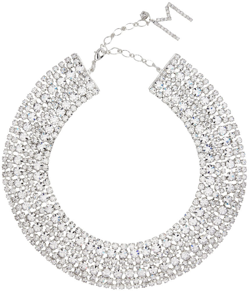 Silver Diamante Collar Necklace