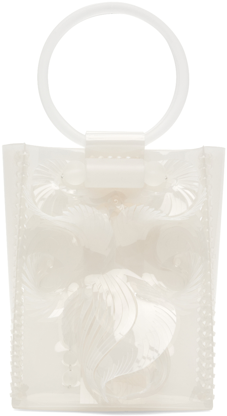 Mame Kurogouchi Off-White Sculptural Mini Handle Bag