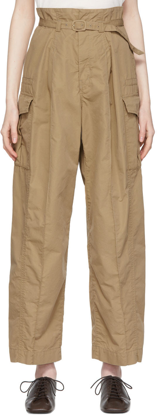 mamekurogouchi Cotton Nylon Tucked Cargo-