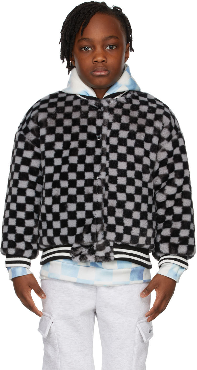 LUCKYTRY KIDS REVERSIBLE GREY & BLACK SHINING END JACKET