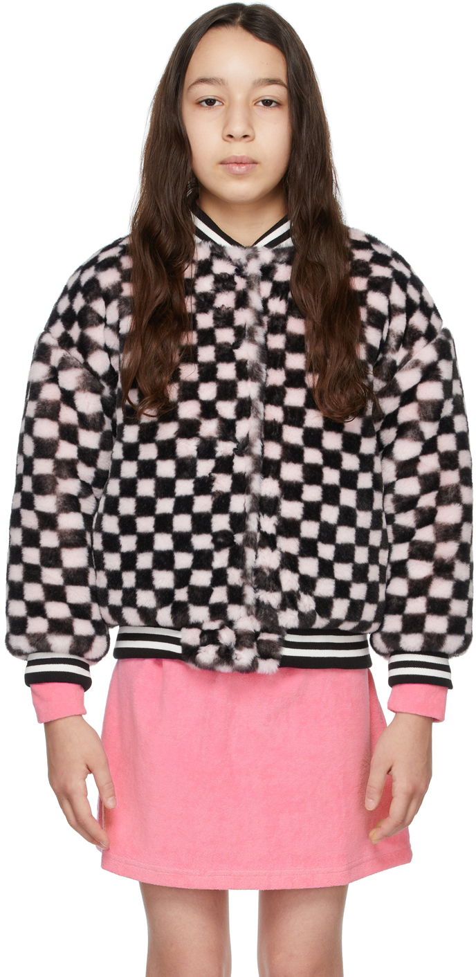 LUCKYTRY KIDS REVERSIBLE PINK & BLACK SHINING END JACKET 