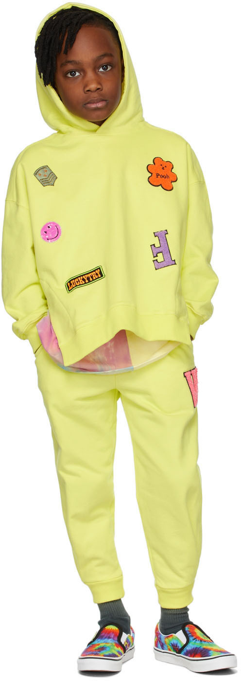 Luckytry Kids Yellow Patch Hood Lounge Set