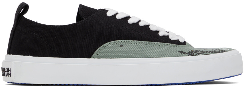 Black & Green OG Viento Low Top Sneakers