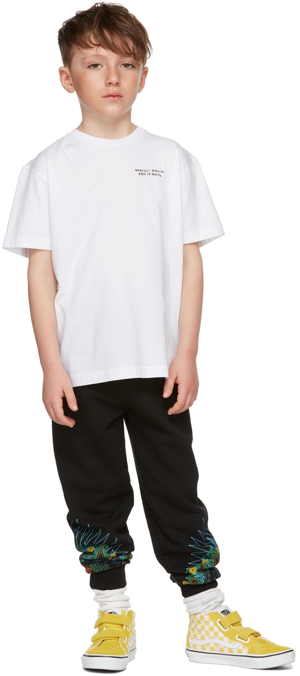 Marcelo Burlon County of Milan Kids White Logo T-Shirt