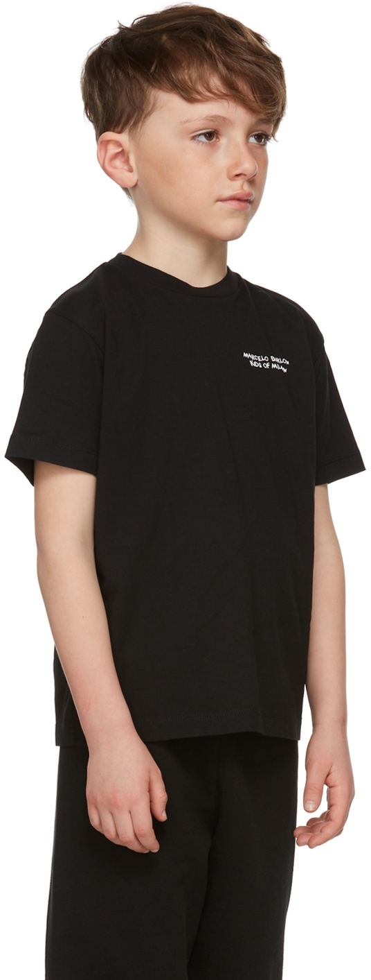 Marcelo Burlon County Of Milan Chest Logo-print T-shirt In Black White