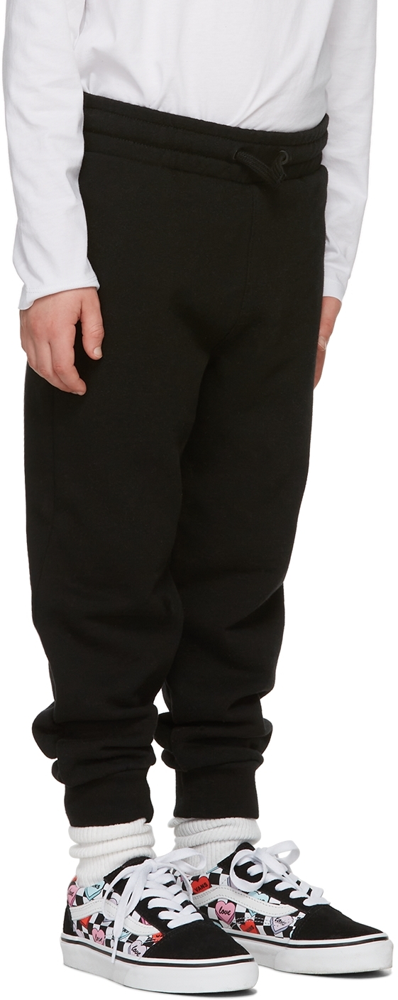 Marcelo Burlon County Of Milan Kids Black Tempera Cross Lounge Pants In Black White