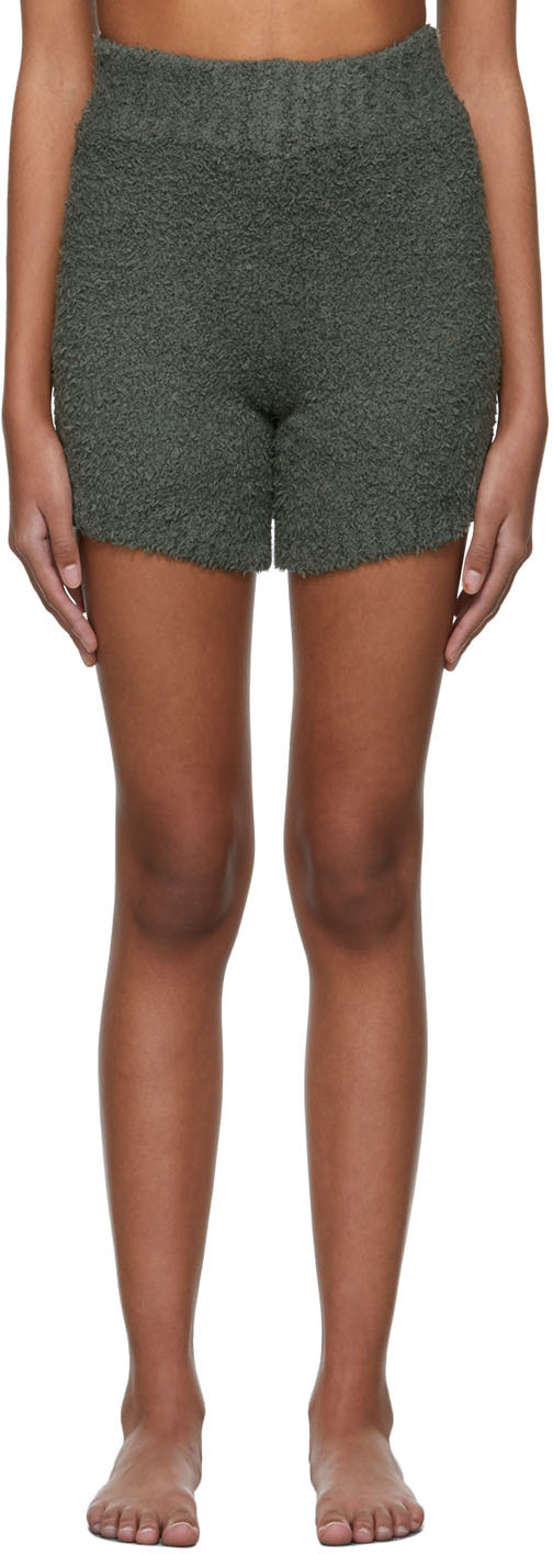 Grey Cozy Knit Boy Shorts by SKIMS on Sale