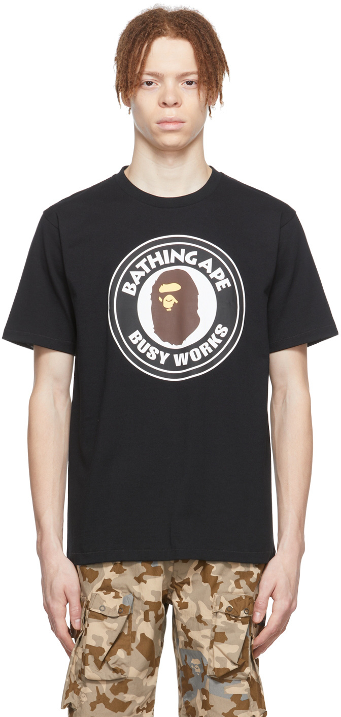 BAPE: Black Busy Works T-Shirt | SSENSE Canada