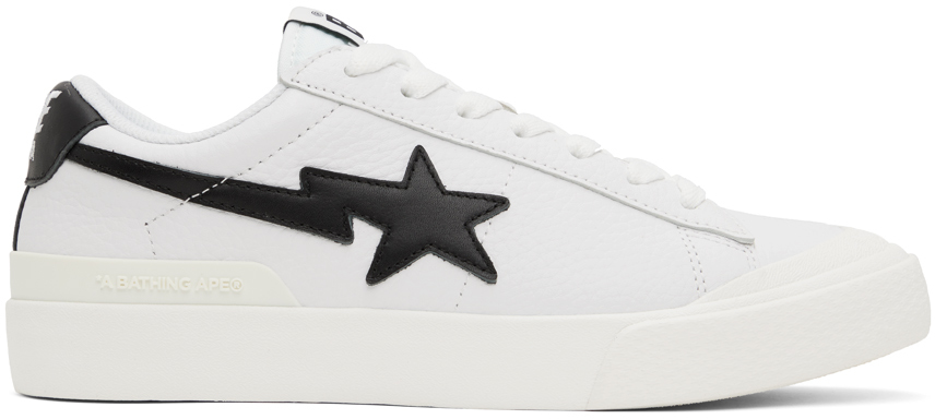 White Mad Sta Sneakers by BAPE on Sale