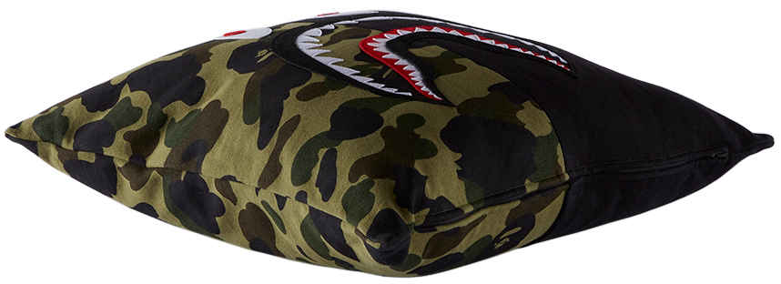 Bape ABC Camo College Square Cushion Green