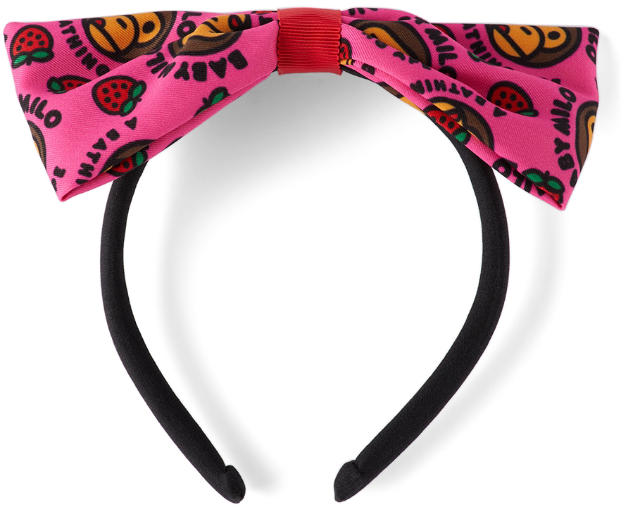 SSENSE Accessories Headwear Headbands Kids Baby Milo Strawberry Ribbon Headband 