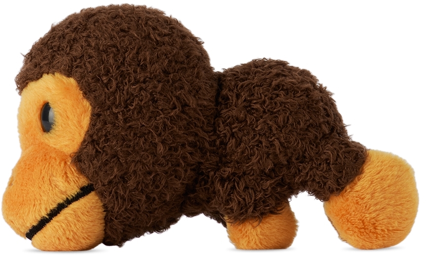 Brown Sleeping Milo Plush Toy by BAPE SSENSE Canada